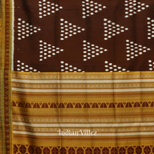 Coffee Jhoti Theme Dongria Border Contemporary Silk Saree