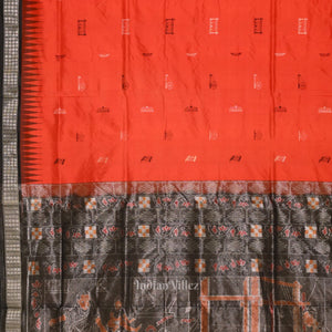 Odisha State Award Winning Bomkai Sambalpuri Silk Saree with Tantasala Anchal