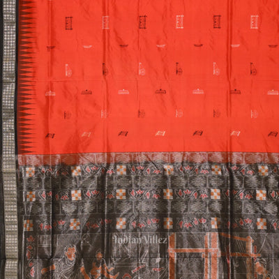 Odisha State Award Winning Bomkai Sambalpuri Silk Saree with Tantasala Anchal