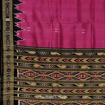 Maroon Butta Design Odisha Ikat Khandua Silk Saree