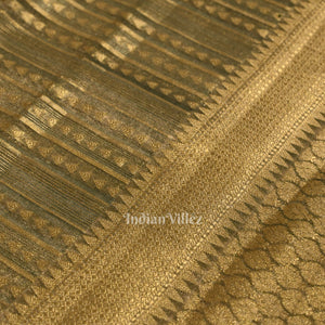 Green Golden Border Zari Woven Banarasi Tissue Silk Saree