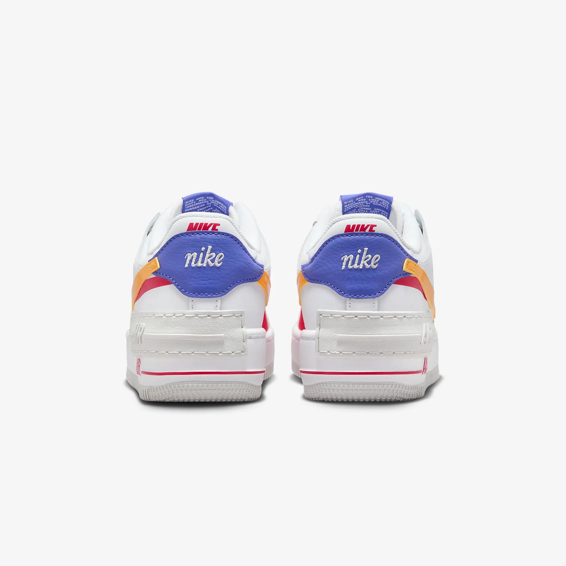 Nike | AIR FORCE 1 SHADOW  { WHITE/SUNDIAL-SIREN RED-PHOTON DUST