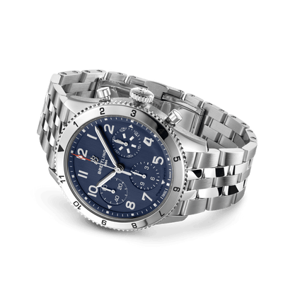 Breitling Classic Avi Chronograph Blue Dial Men 42mm