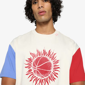 Puma | SUN BALL BASKETBALL T-SHIRT  { ALPINE SNOW/RED/BLUE