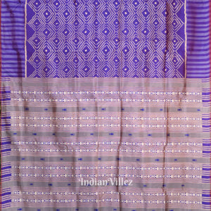 Blue Contemporary Odisha Handloom Silk Saree