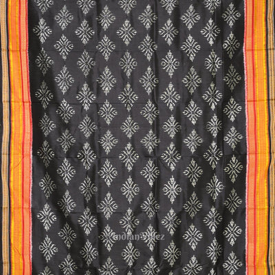 Exclusive Black Kathiphera Odisha Ikat Khandua Silk Saree