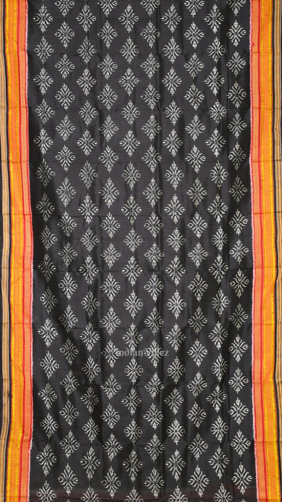 Exclusive Black Kathiphera Odisha Ikat Khandua Silk Saree