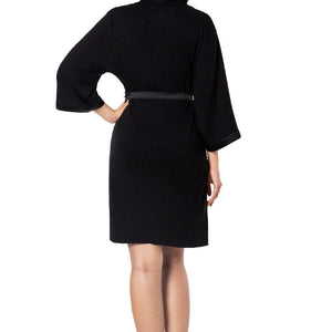 Satin Edge Robe - Black