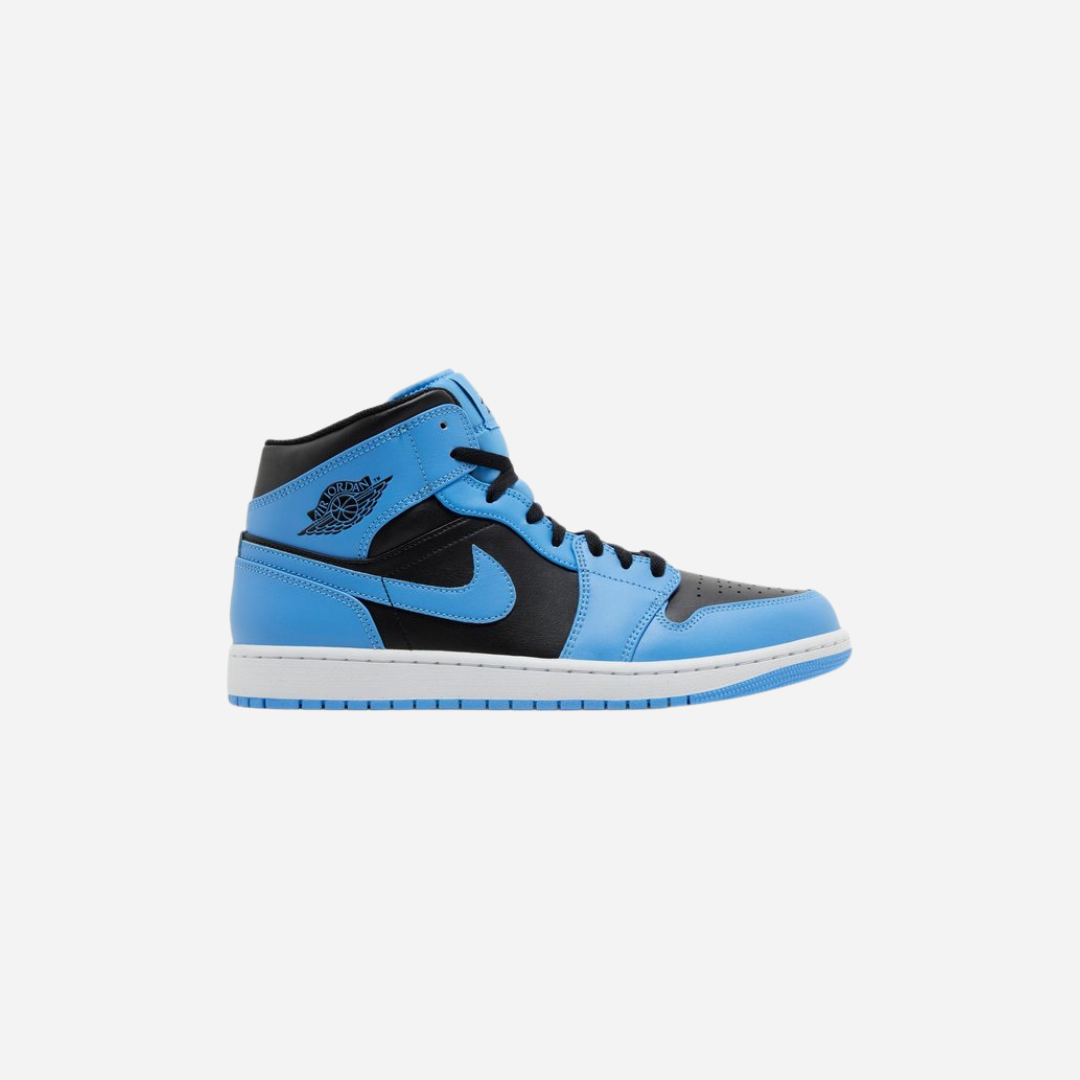 JORDAN 1 MID UNIVERSITY BLUE BLACK