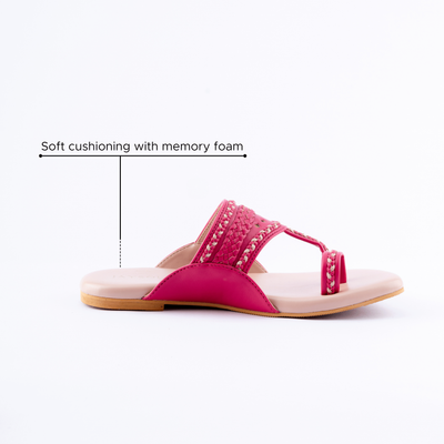 Sienna Pink Kolha Flats