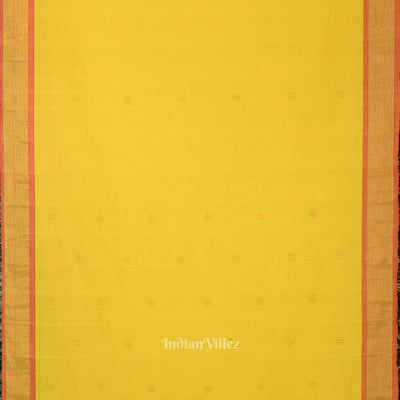 Yellow Butta Design Cotton Paithani Saree