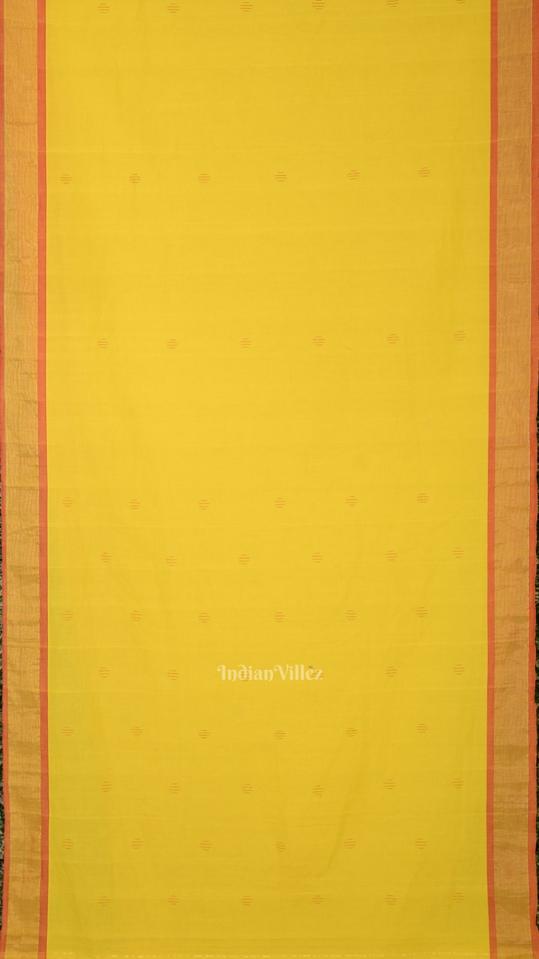 Yellow Butta Design Cotton Paithani Saree