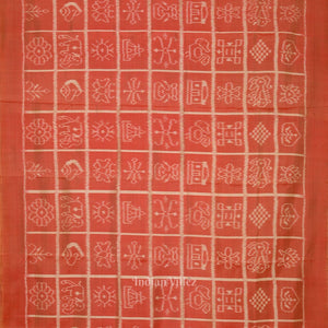 Peach Nabakothi Contemporary Designer Silk Saree