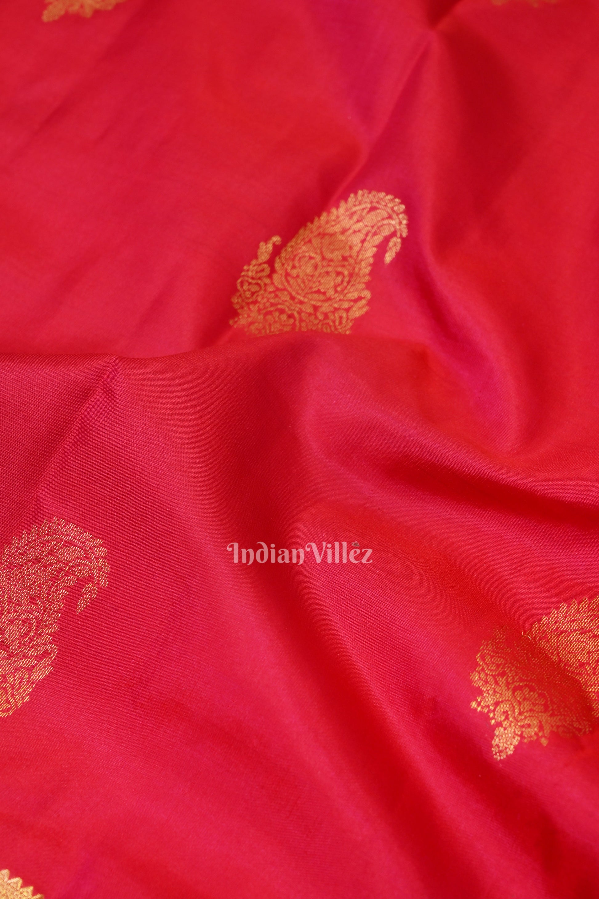 Rani Color Pure Kanjivaram Silk Saree