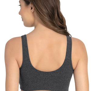All Day Lounge Non-padded & Non-wired Bra - Dark Grey Marl