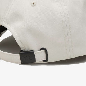 Y-3 | FRONT WEBBING CAP  { TALC