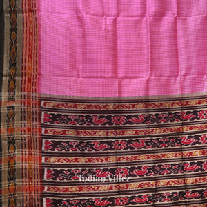 Rani Pink Odisha Ikat Khandua Silk Saree