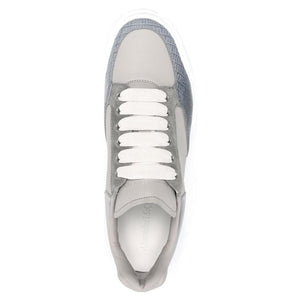 Alexander Mcqueen Oversized Court Trainer Grey Silver Navy White