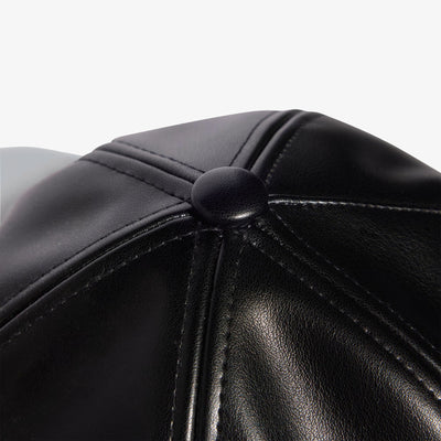 ADIDAS ORIGINALS | POLYURETHANE TREFOIL OUTLINE BASEBALL CAP { BLACK