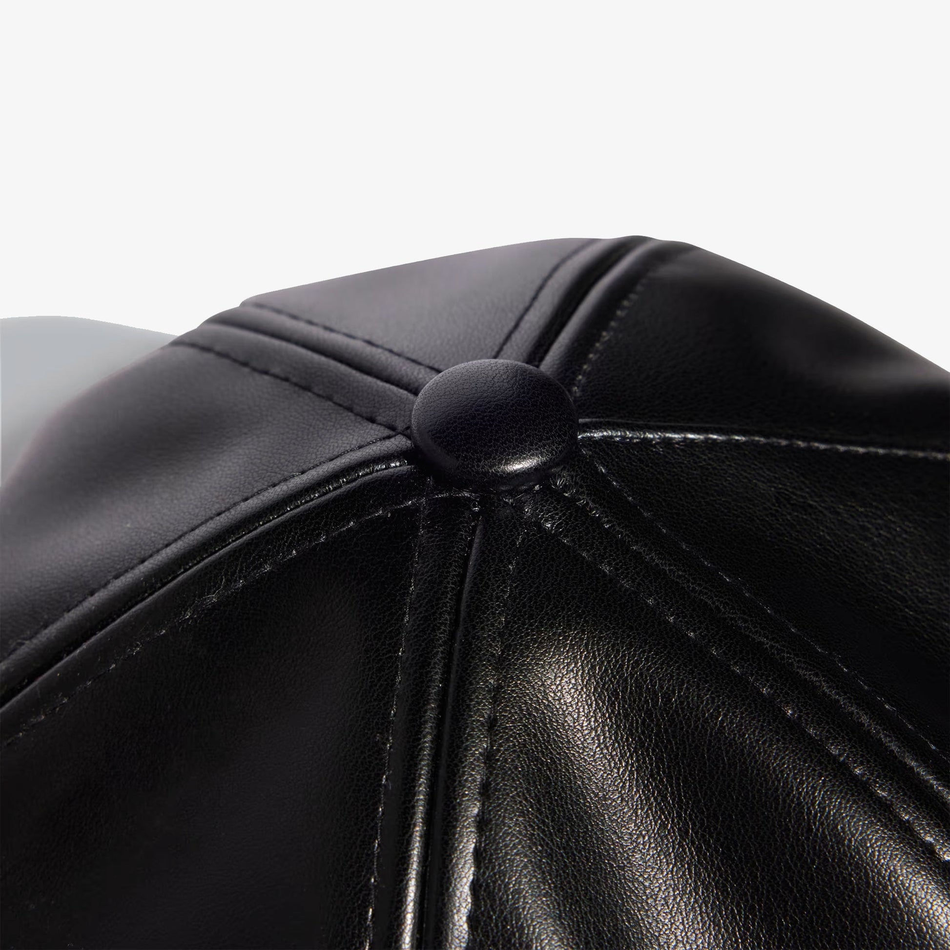 ADIDAS ORIGINALS | POLYURETHANE TREFOIL OUTLINE BASEBALL CAP { BLACK