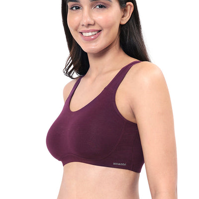 All Day Lounge Solid Non Padded Non-Wired Bra - Pickled Beet
