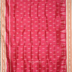 Rani Pink Mayur Chandrika Odisha Ikat Khandua Silk saree