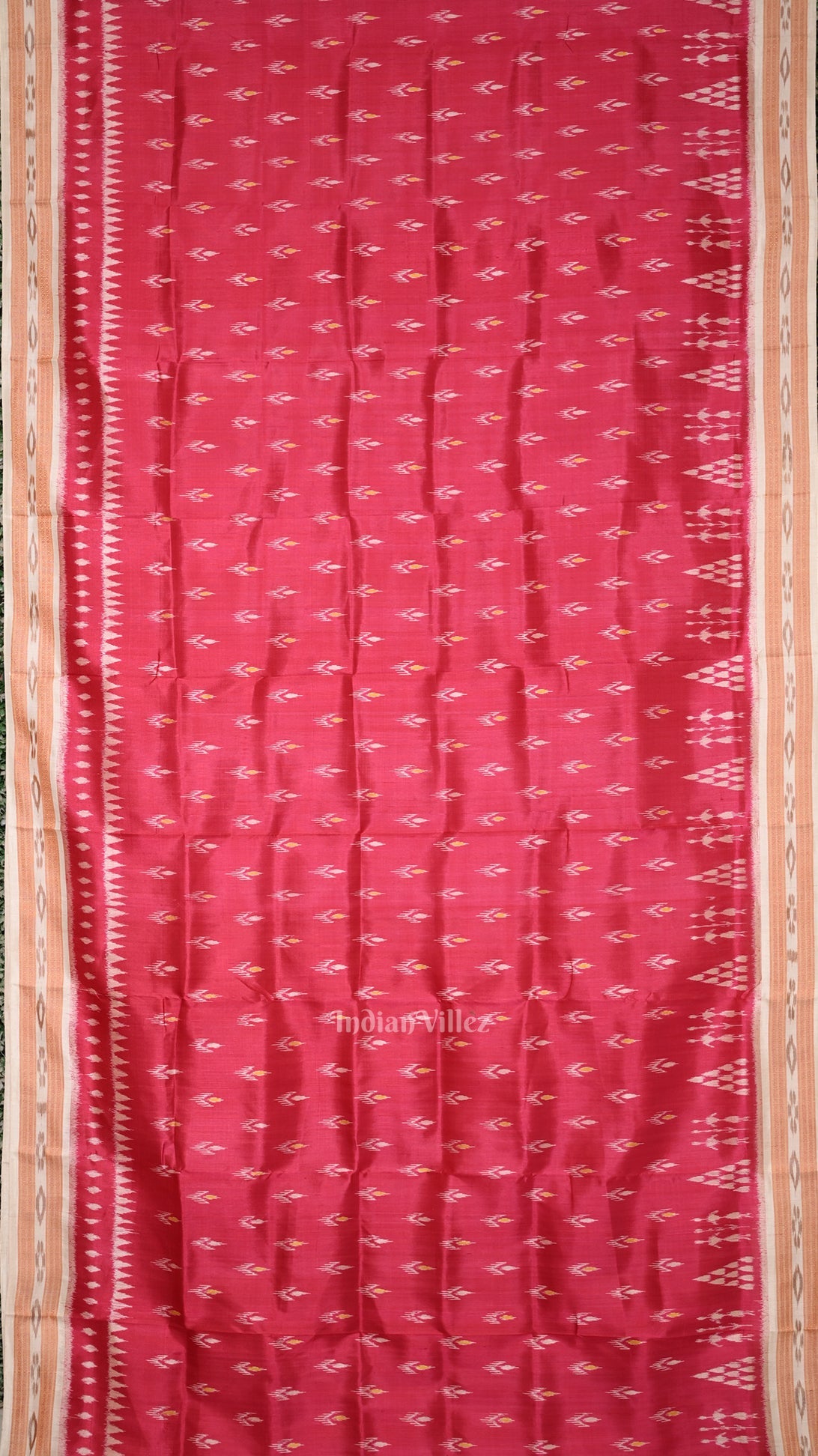 Rani Pink Mayur Chandrika Odisha Ikat Khandua Silk saree
