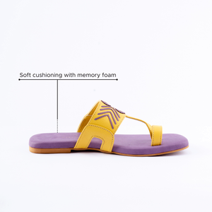 Thistle Yellow Kolha Flats