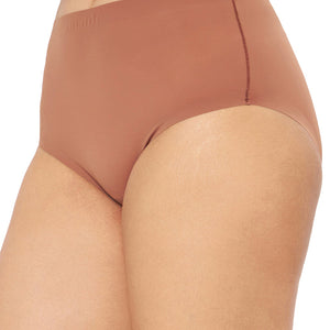 Vanish Solid High Rise Brief Seamless Panty - Caramel Nude