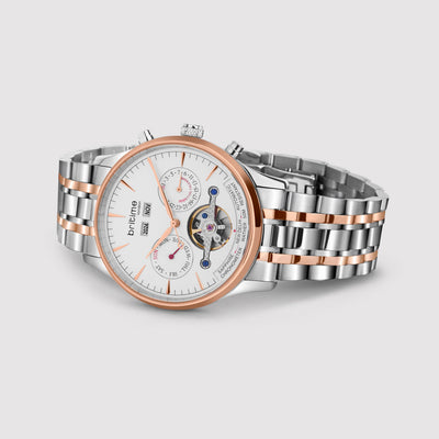 Celestial Men Automatic Silver Dial Chronograph Metal Watch 867-M30305