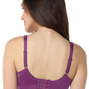 Elegant Lace Non-Padded Non-Wired Support Bra - Pickled Beet & Stucco