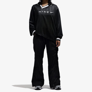 NIKE | AS W NSW CLLCTN DF JQRD LS JSY { BLACK/LT IRON ORE/WHITE