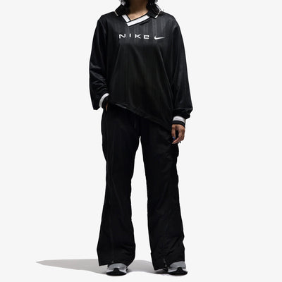 NIKE | AS W NSW CLLCTN DF JQRD LS JSY { BLACK/LT IRON ORE/WHITE