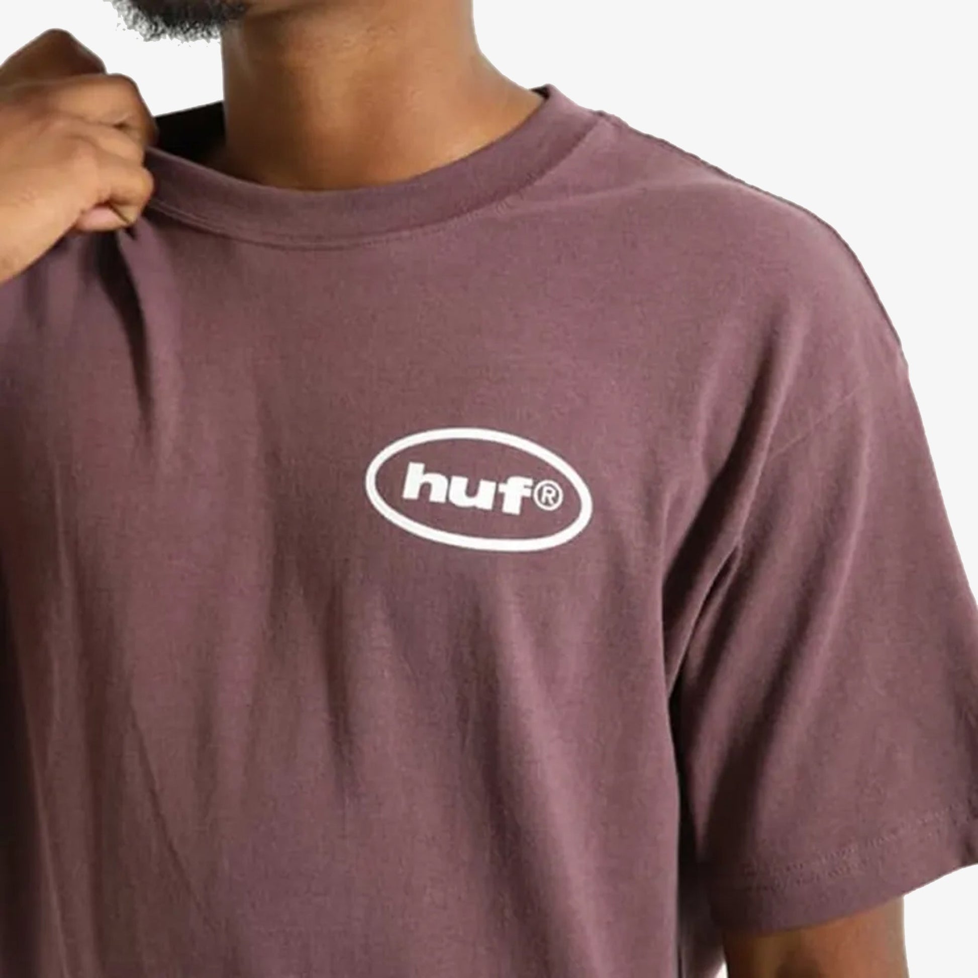 HUF | COUSIN OF DEATH T-SHIRT  { EGGPLANT