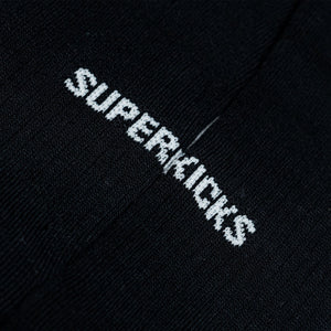 Superkicks | CREW SOCKS  { BLACK