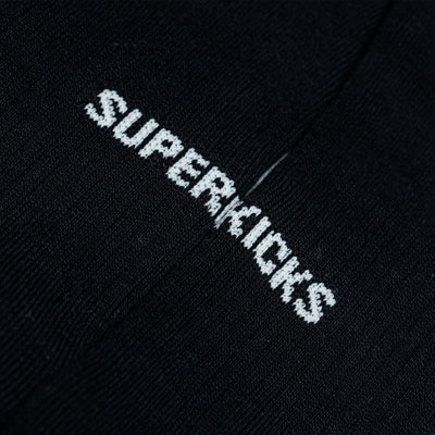 Superkicks | CREW SOCKS  { BLACK