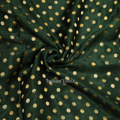 Green Banarasi Silk Saree With Paithani Border and Pallu