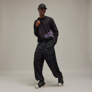 Y-3 | GRAPHIC LONG SLEEVE LONG-SLEEVE TOP { BLACK