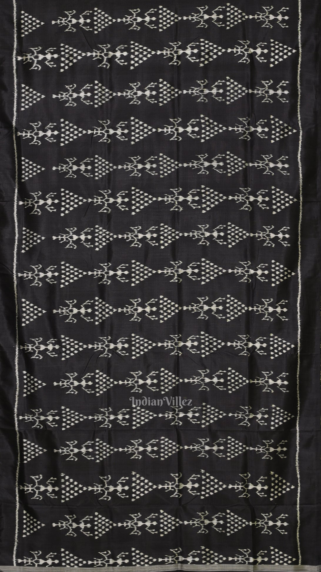 Black Tribal Jhoti Theme Contemporary Designer Silk Saree