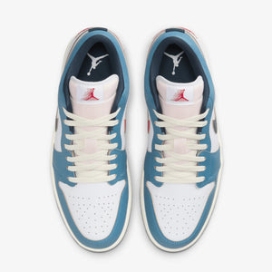 JORDAN | AIR JORDAN 1 LOW SE { WHITE/ARMORY NAVY-AEGEAN STORM