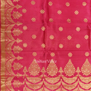 Exclusive Rani Pink Kora Organza Banarasi Silk Saree