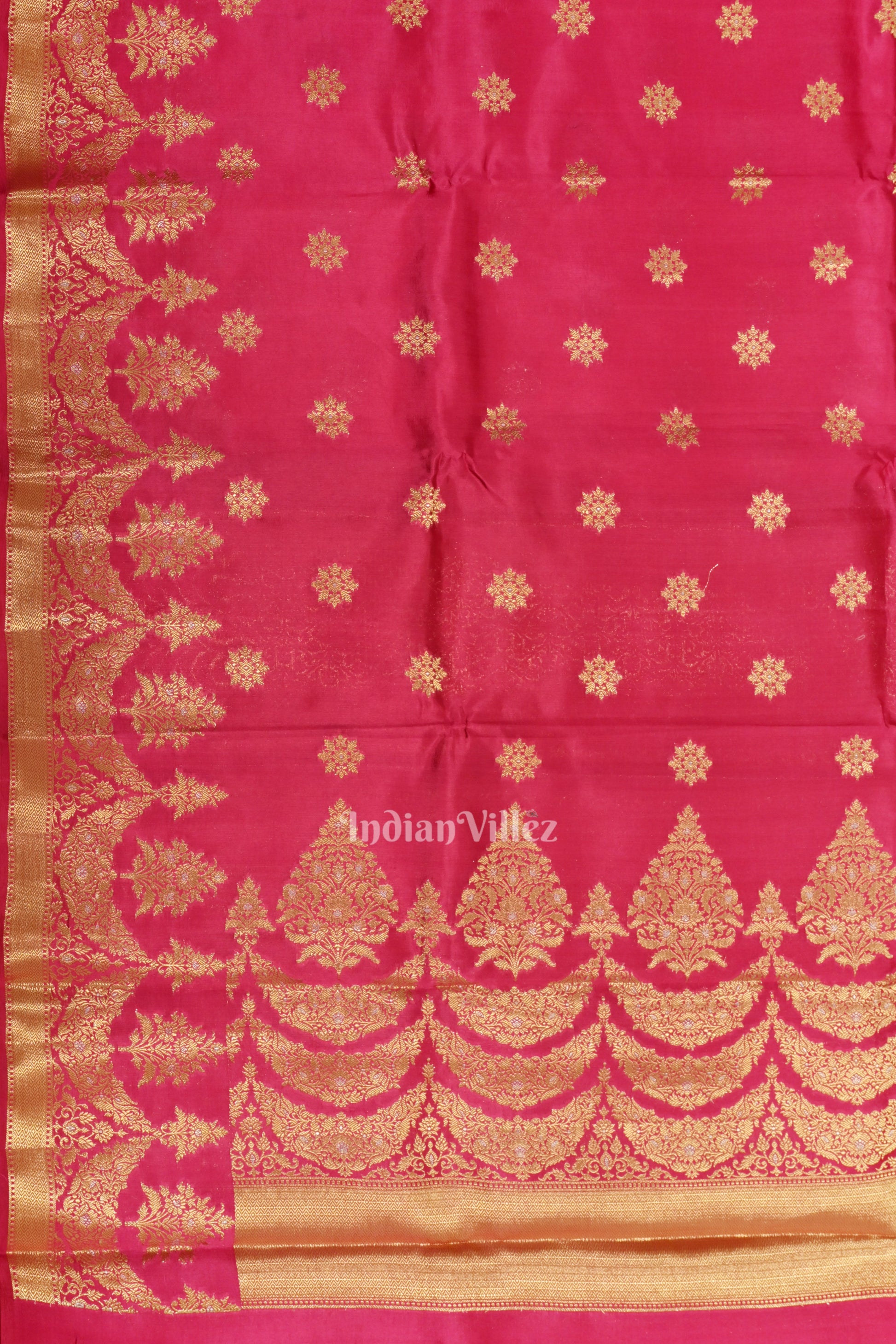 Exclusive Rani Pink Kora Organza Banarasi Silk Saree