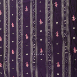 Navy Blue with Pink Doll Odisha Ikat  Sambalpuri Dress Material & Dupatta