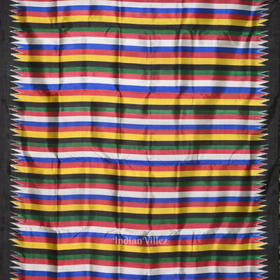 Multicolour Stripped Odisha Ikat Contemporary Designer Saree