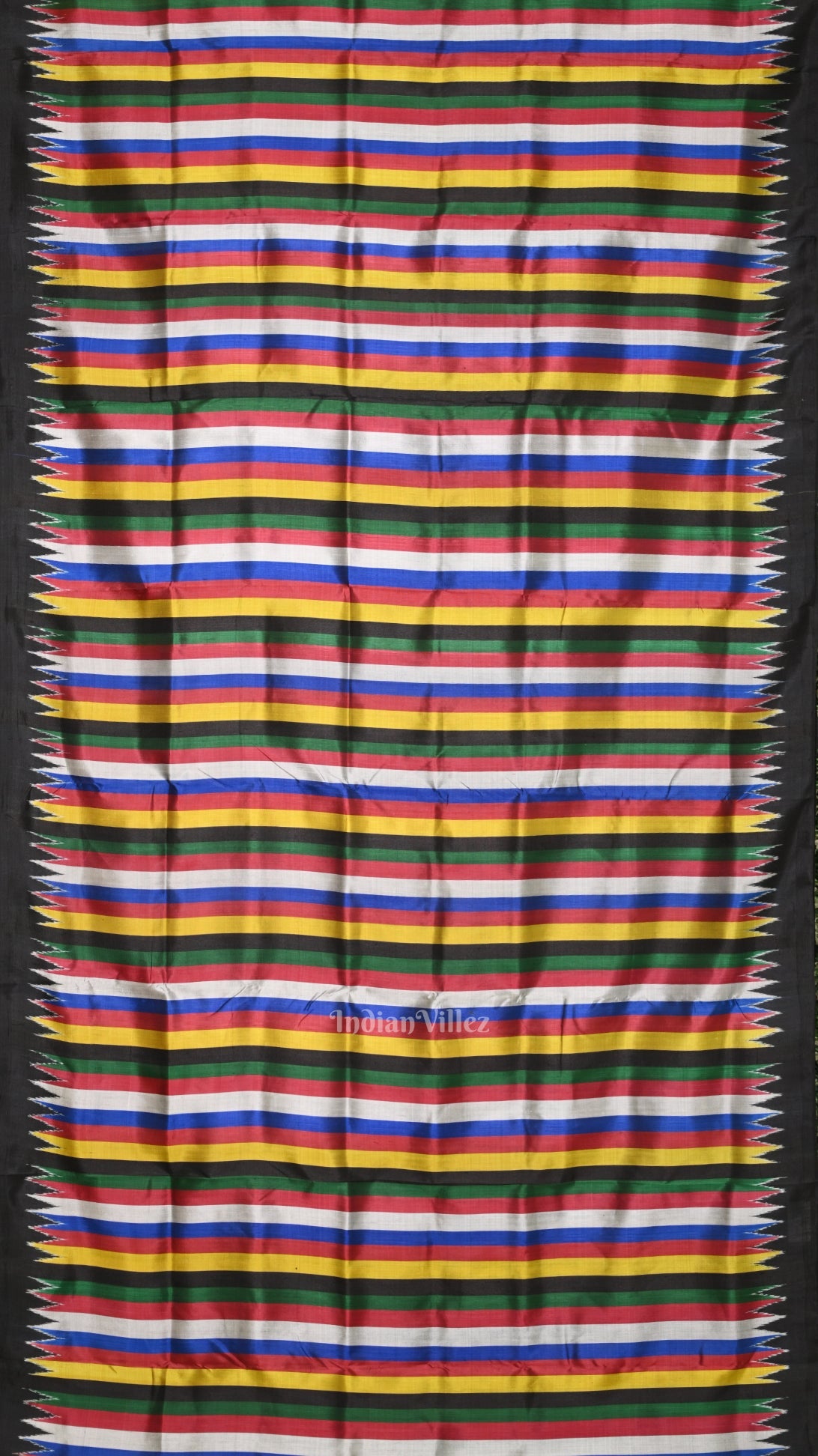 Multicolour Stripped Odisha Ikat Contemporary Designer Saree