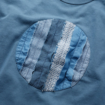 FDMTL | CIRCLE OBI WIDE TEE  { BLUE