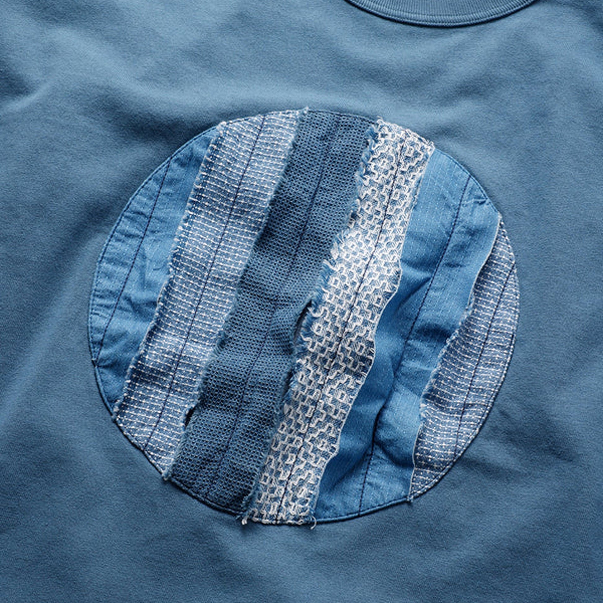 FDMTL | CIRCLE OBI WIDE TEE  { BLUE