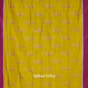 Olive Green Odisha Ikat Shankha Designer Contemporary Silk Saree