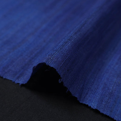 Blue - Bhagalpuri Handwoven Pure Desi Tussar Silk Fabric 02