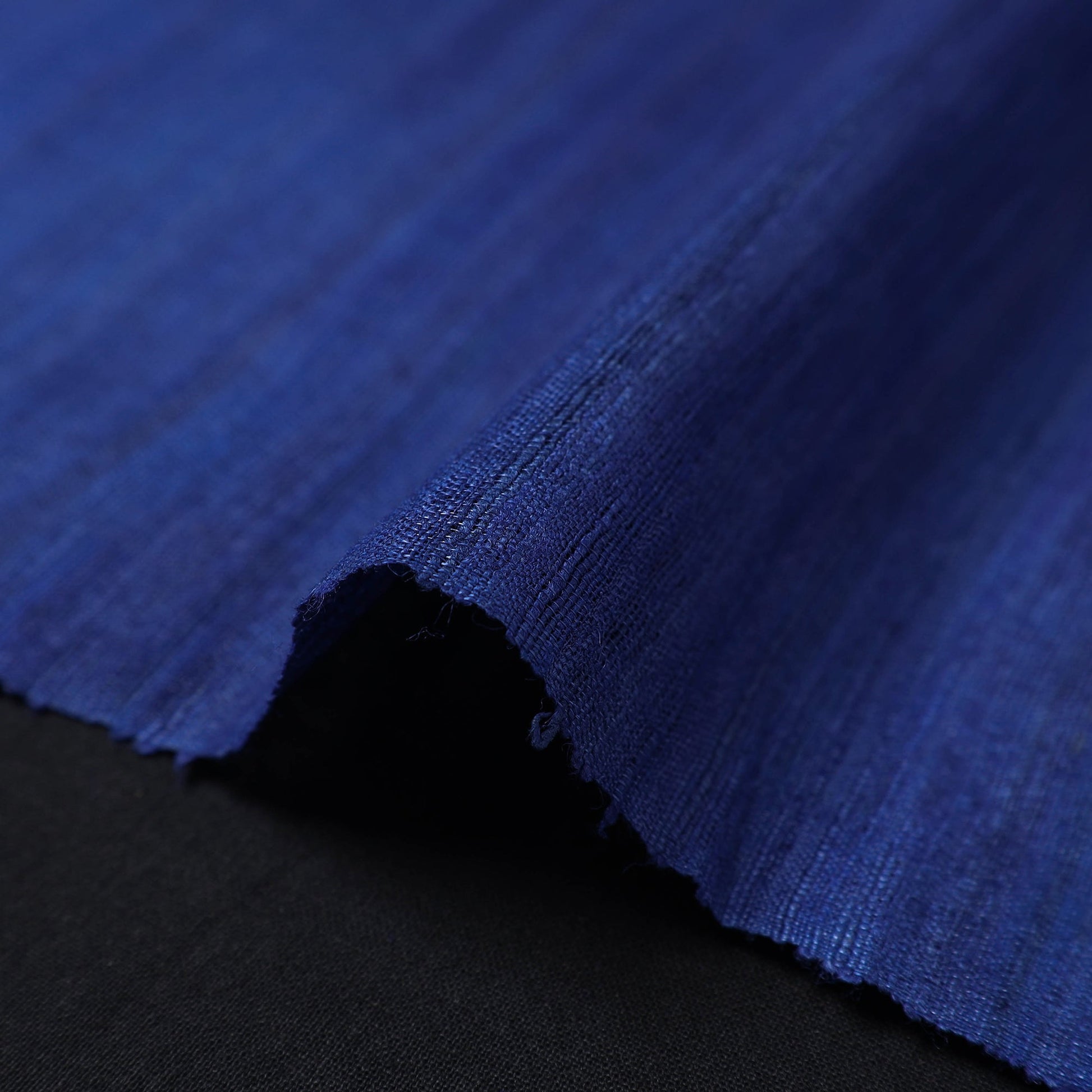 Blue - Bhagalpuri Handwoven Pure Desi Tussar Silk Fabric 02